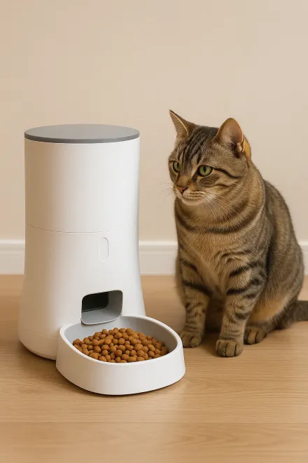 Automatic cat feeder with timer