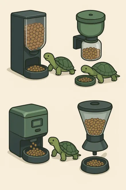 Types of automatic feeders for turtles