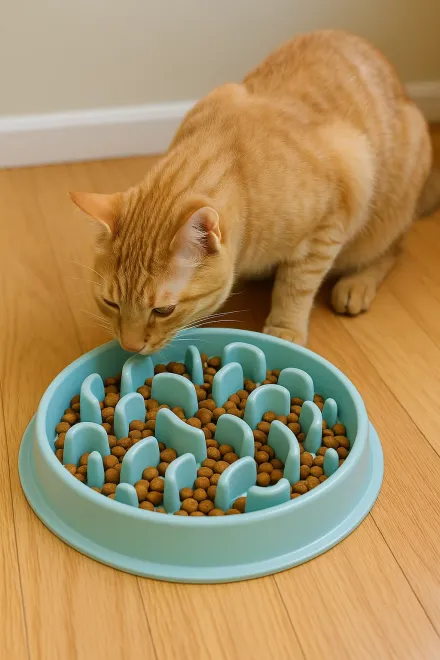 What is a slow feeder for cats