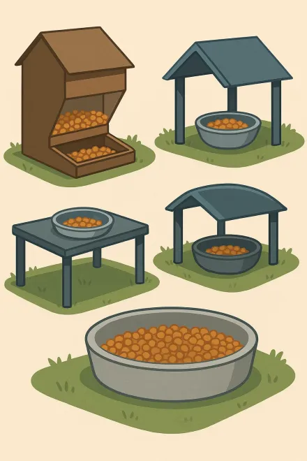Types of cat colony feeders
