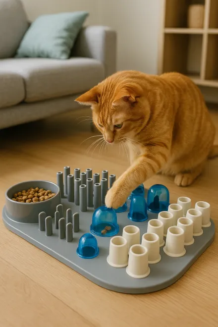 Types of interactive cat feeders