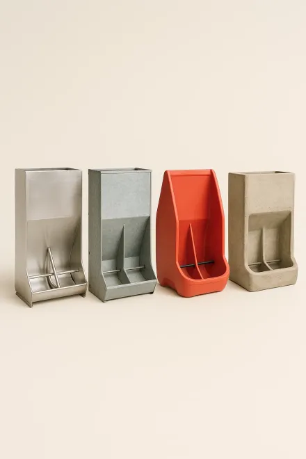 Pig feeder materials