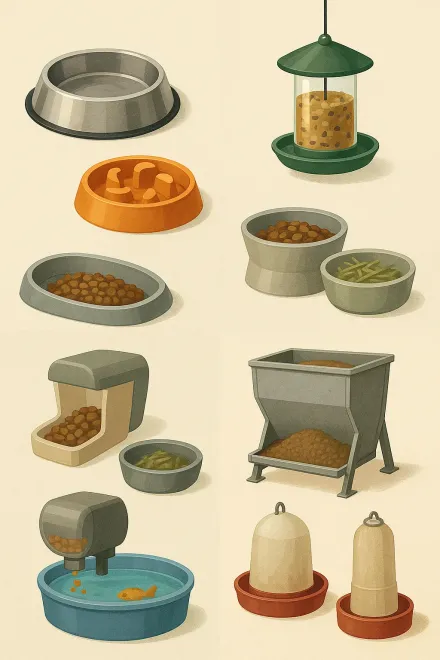 Types of feeders for different animals