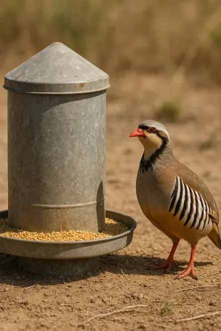 Different types of partridge feeders