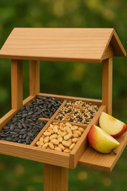Seeds and food for outdoor bird feeders