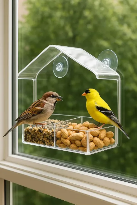 Different types of balcony bird feeders