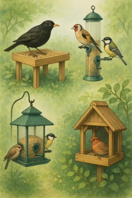 Types of garden bird feeders