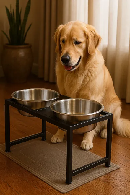 Durable stainless steel bowl for large dogs
