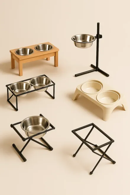 Types of dog feeders with stands